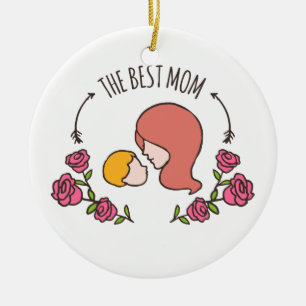 Het beste Moederdag van mama is leuk   ORNAMENT
