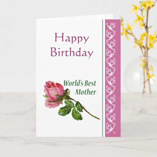 Het beste moederverjaardagsgedicht ter wereld met  kaart (Gele Bloem)