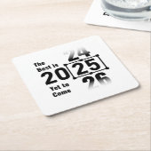 Het beste moet nog komen in 2025 kartonnen onderzetters (Schuin)