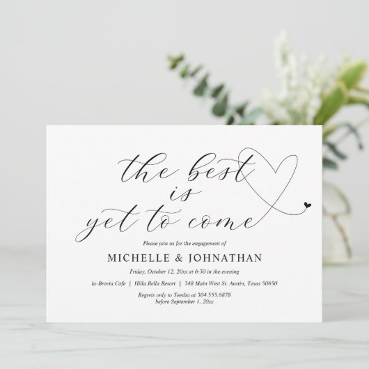 Het beste moet nog komen, Onze Verlovingsfeest Kaart (Staand voorkant)