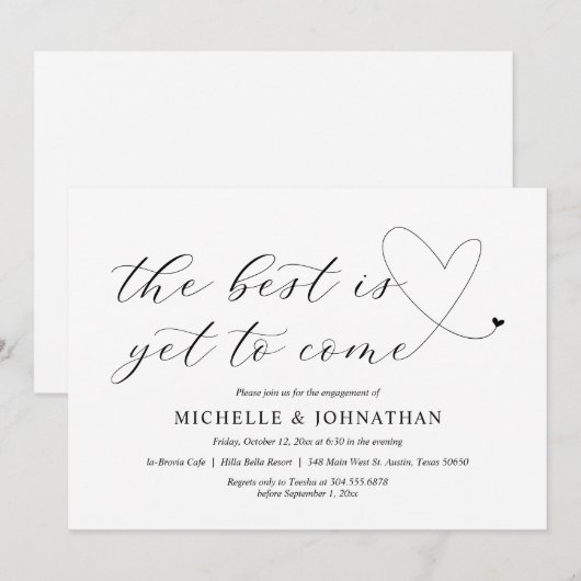 Het beste moet nog komen, Onze Verlovingsfeest Kaart (Voorkant / Achterkant)