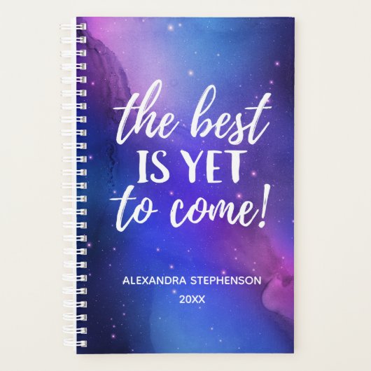 Het beste moet nog komen positieve citaat inspirat planner (Voorkant)