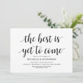 Het beste moet nog komen, verlovingsfeest nodigt u kaart (Staand voorkant)