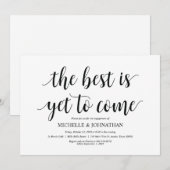 Het beste moet nog komen, verlovingsfeest nodigt u kaart (Voorkant / Achterkant)