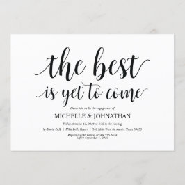 Het beste moet nog komen, verlovingsfeest nodigt u kaart