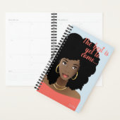 Het beste moet nog komen! Zwarte vrouw, lichtblauw Planner (Display)