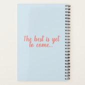 Het beste moet nog komen! Zwarte vrouw, lichtblauw Planner (Achterkant)