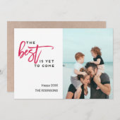 Het beste moet nog Moderne Komen Kerstmis van de Feestdagenkaart (Voorkant / Achterkant)