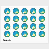 Het beste, motivatie, klik ronde sticker (Vel)