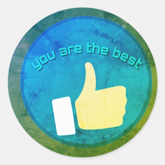 Het beste, motivatie, klik ronde sticker (Voorkant)