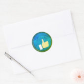 Het beste, motivatie, klik ronde sticker (Envelop)