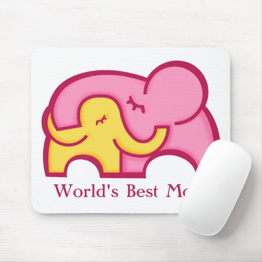 Het beste muispad van Elephant en Calf world Muismat (Met muis)