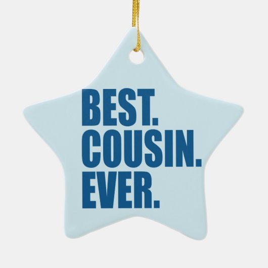 Het beste. Neef. Ooit. (blauw) Keramisch Ornament (Achterkant)