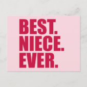 Het beste. Nichtje. Ooit. (roze) Briefkaart (Voorkant)