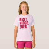 Het beste. Nichtje. Ooit. (roze) T-shirt (Voorkant volledig)
