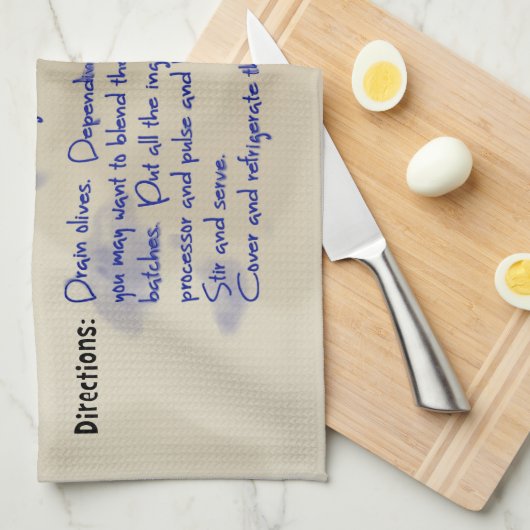 Het beste olijfkapje theedoek (Quarter Fold)