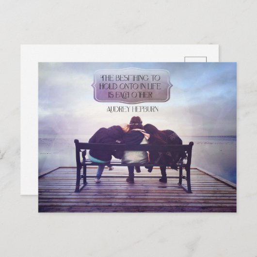 Het beste om vast te houden in het leven briefkaart (Voorkant / Achterkant)