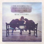 Het beste om vast te houden in het leven glazen onderzetter (Voorkant)