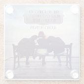 Het beste om vast te houden in het leven glazen onderzetter (Achterkant)