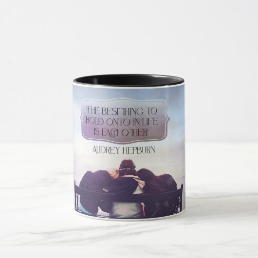 Het beste om vast te houden in het leven mok (Midden)