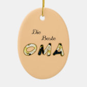 Het Beste Oma In Duitse Ornament (Voorkant)