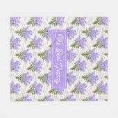 Het Beste Oma Lavendel Bloemstuk Zachte Fleece Dek Deken (Voorkant (Horizontaal))