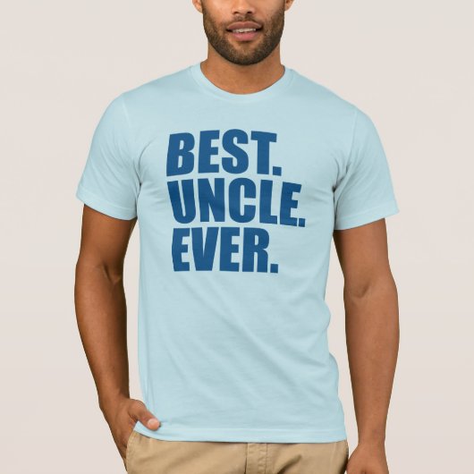 Het beste. Oom. Ooit. (blauw) T-shirt (Voorkant)