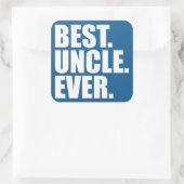 Het beste. Oom. Ooit. (blauw) Vierkante Sticker (Tas)