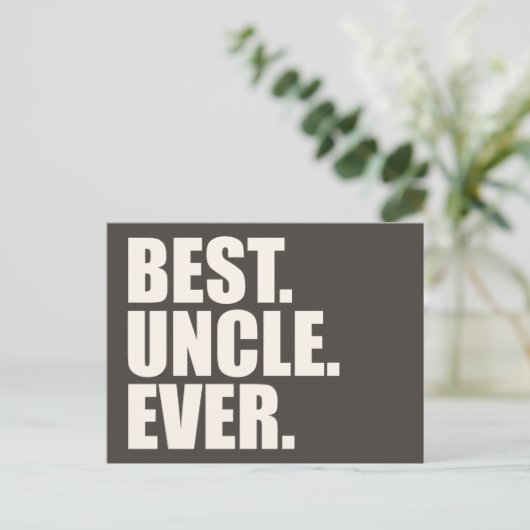 Het beste. Oom. Ooit. Briefkaart (Staand voorkant)