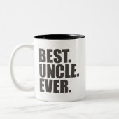 Het beste. Oom. Ooit. Tweekleurige Koffiemok (Links)