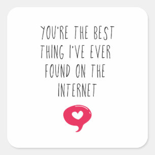 Het beste op internet   Online Dating Gift Vierkante Sticker