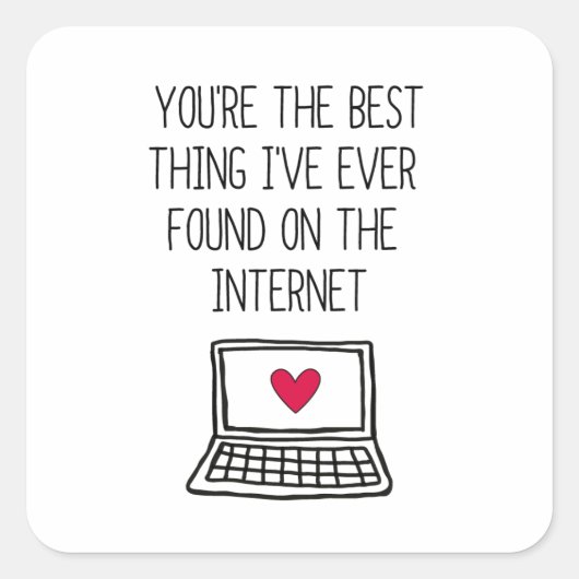Het beste op internet | Onlinedatering Vierkante Sticker (Voorkant)