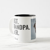 Het beste. Opa. Ooit. Vaderdag Foto Tweekleurige Koffiemok (Voorkant links)