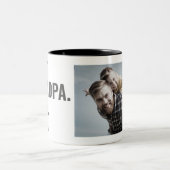 Het beste. Opa. Ooit. Vaderdag Foto Tweekleurige Koffiemok (Center)