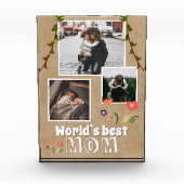 Het beste ouderlijk papier van de mam ter wereld fotoblokken (Voorkant)