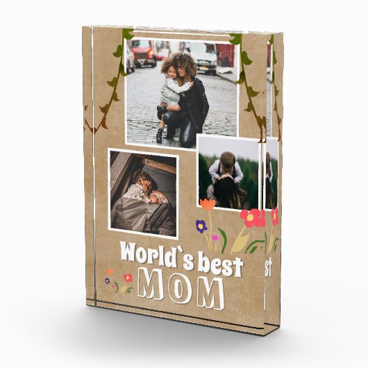 Het beste ouderlijk papier van de mam ter wereld fotoblokken (Rechts)