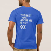 HET BESTE OVER MIJ IS HAAR RECHT - WITTE -.png T-shirt (Achterkant)