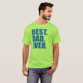 Het beste. Papa. Ooit. (blauw) T-shirt (Voorkant volledig)