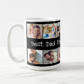 Het beste. Papa. Ooit. Foto Collage Vaderdag Black Koffiemok (Links)