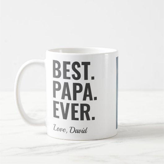 Het beste. Papa. Ooit. Vaderdag Foto Koffiemok (Links)