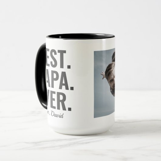 Het beste. Papa. Ooit. Vaderdag Foto Mok (Voorkant links)