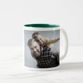 Het beste. Papa. Ooit. Vaderdag Foto Tweekleurige Koffiemok (Voorkant rechts)