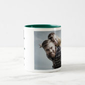 Het beste. Papa. Ooit. Vaderdag Foto Tweekleurige Koffiemok (Center)