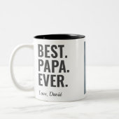 Het beste. Papa. Ooit. Vaderdag Foto Tweekleurige Koffiemok (Links)