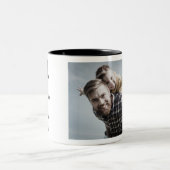 Het beste. Papa. Ooit. Vaderdag Foto Tweekleurige Koffiemok (Center)