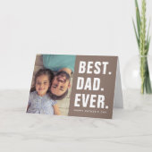 Het beste. Papa. Ooit. Vaderdag-fotokaart Kaart (Voorkant)