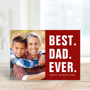 Het beste. Papa. Ooit. Vaderdag-fotokaart Kaart