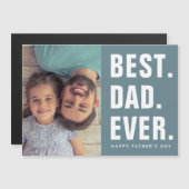 Het beste. Papa. Ooit. Vaderdag Magnetische fotoka (Voorkant / Achterkant)