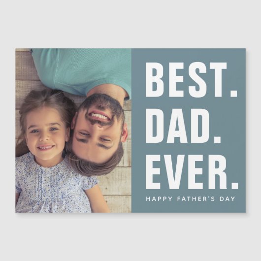 Het beste. Papa. Ooit. Vaderdag Magnetische fotoka (Voorkant)