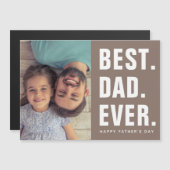 Het beste. Papa. Ooit. Vaderdag Magnetische fotoka (Voorkant / Achterkant)